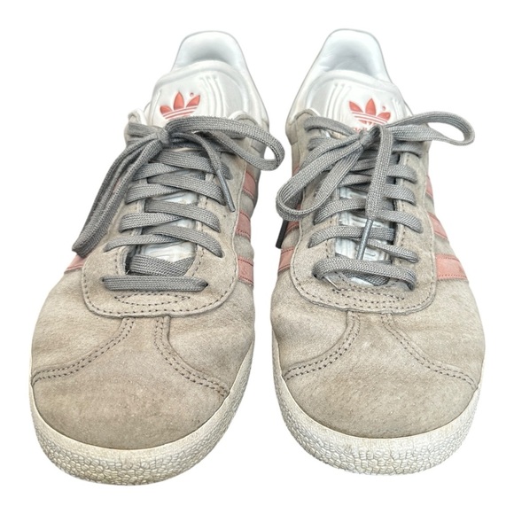 Adidas Gazelle Sneakers in Grey/Raw Pink BY9362 Women’s 8.5 - Picture 2 of 8